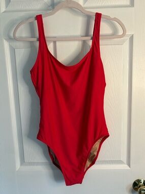 J. Crew Women’s Red One-Piece Swimsuit Low Back